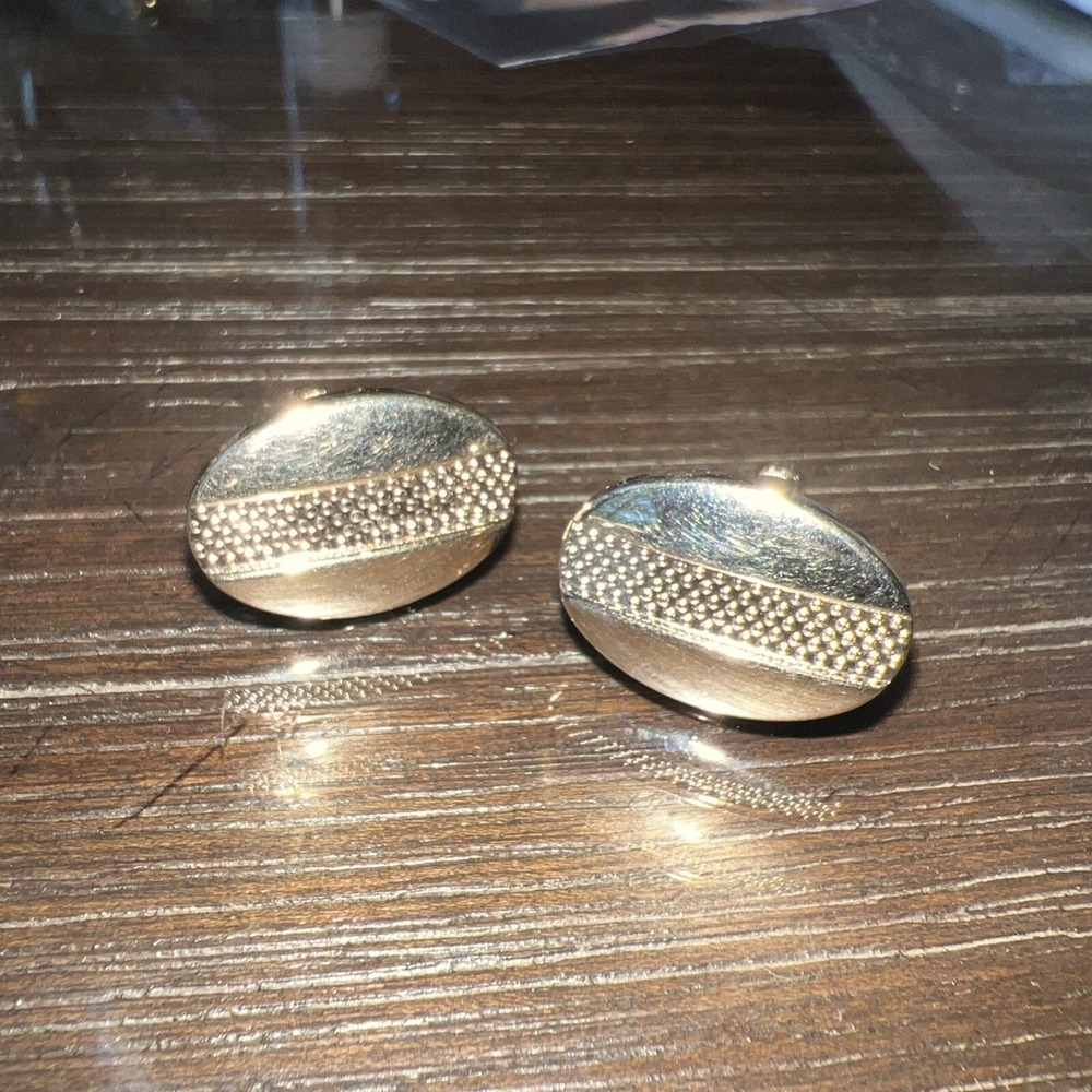 Vintage Cufflinks Jewelry Gold Tone
